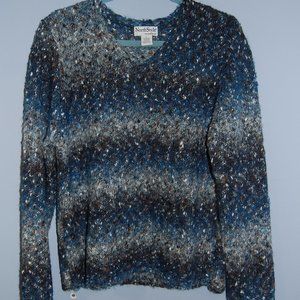Blue, chunky sweater